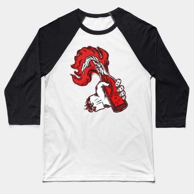 Give Me Fire Baseball T-Shirt by Vadler